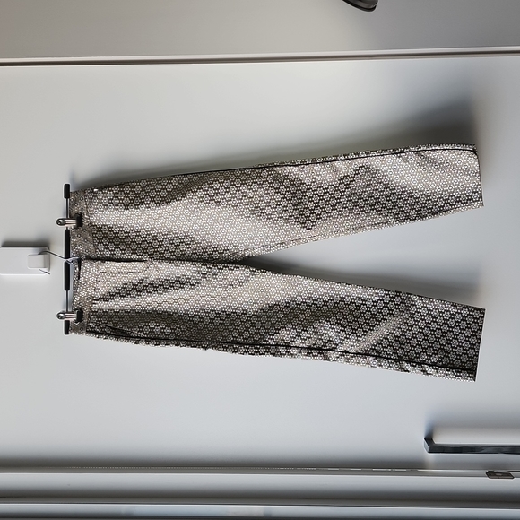 BNWT Maje Pane Metallic Floral Jacquard Trousers - Picture 1 of 11